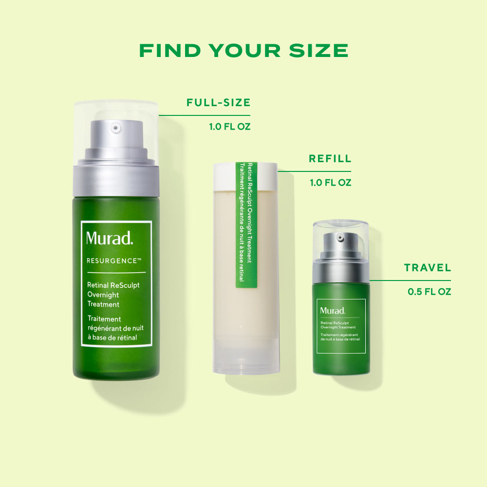 different sizes of retinal resculpt overnight treatment 