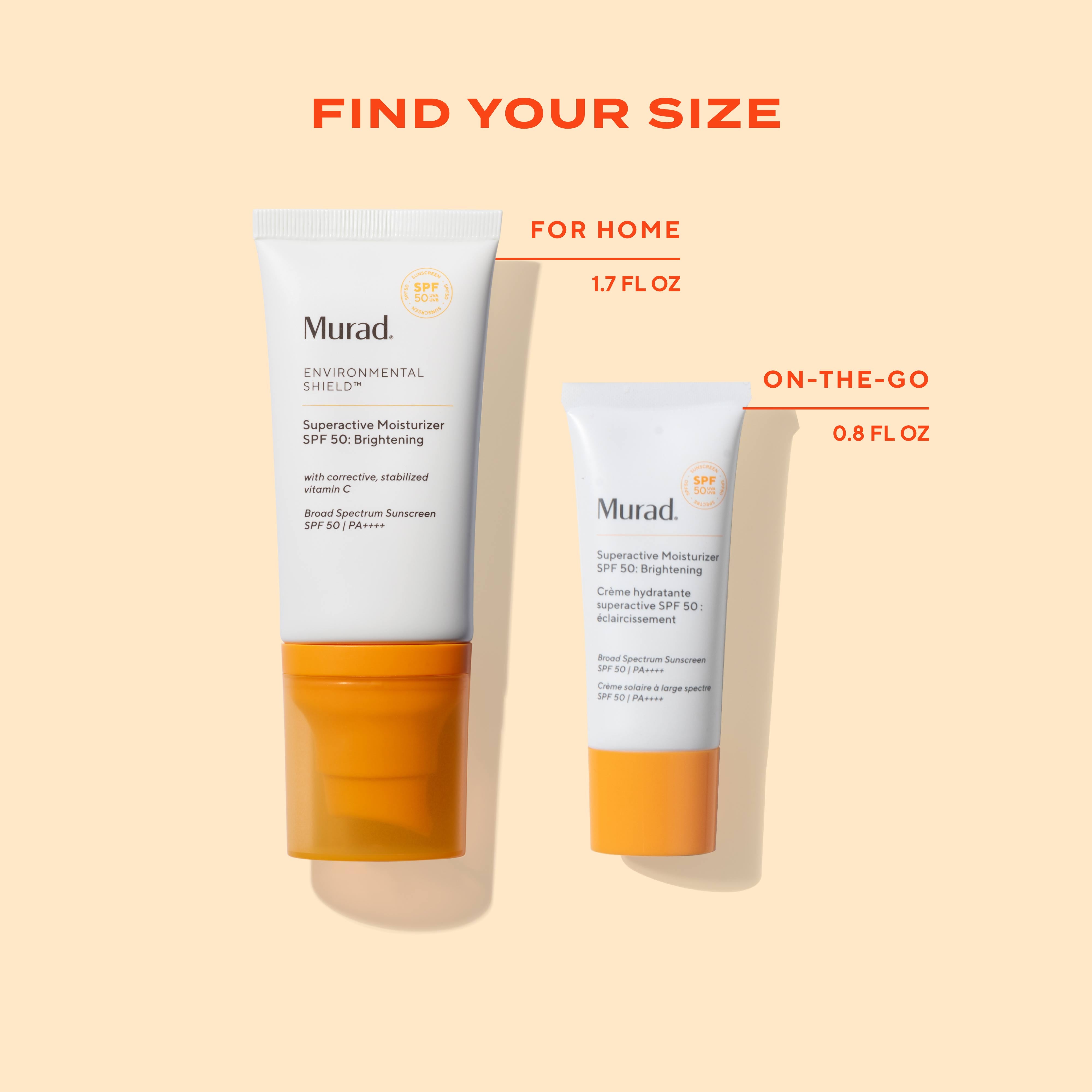 Murad Environmental Shield SPF 30 Brightening Moisturizer different sizes