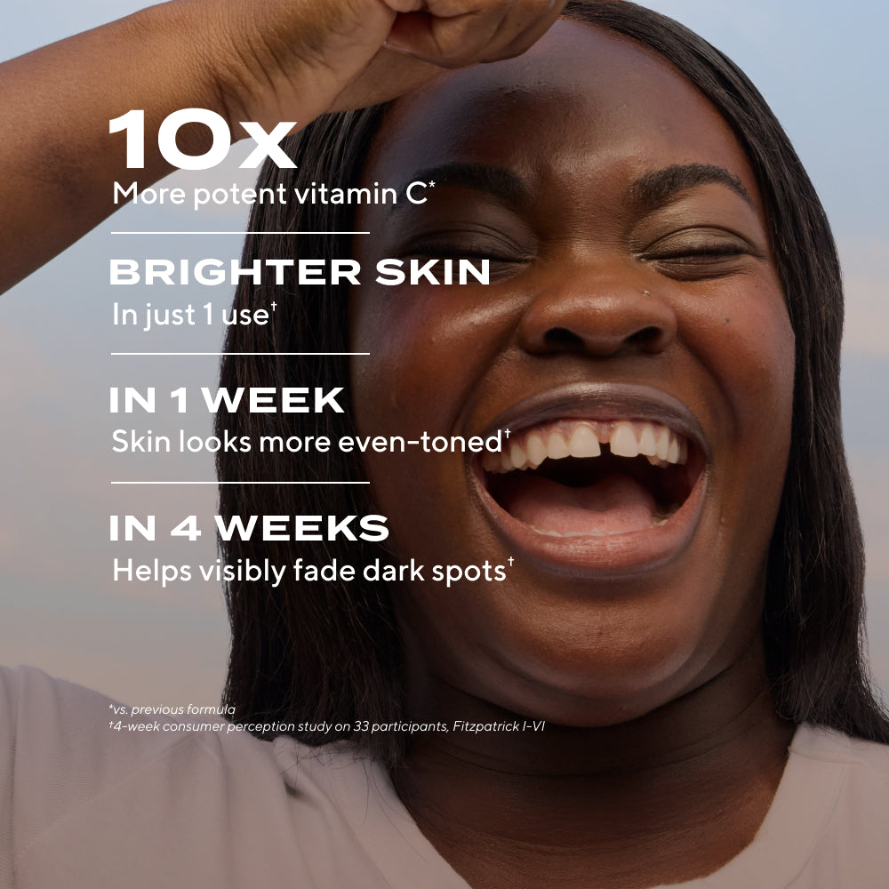 girl holding Murad Environmental Shield SPF 30 Brightening Moisturizer showing product benefits