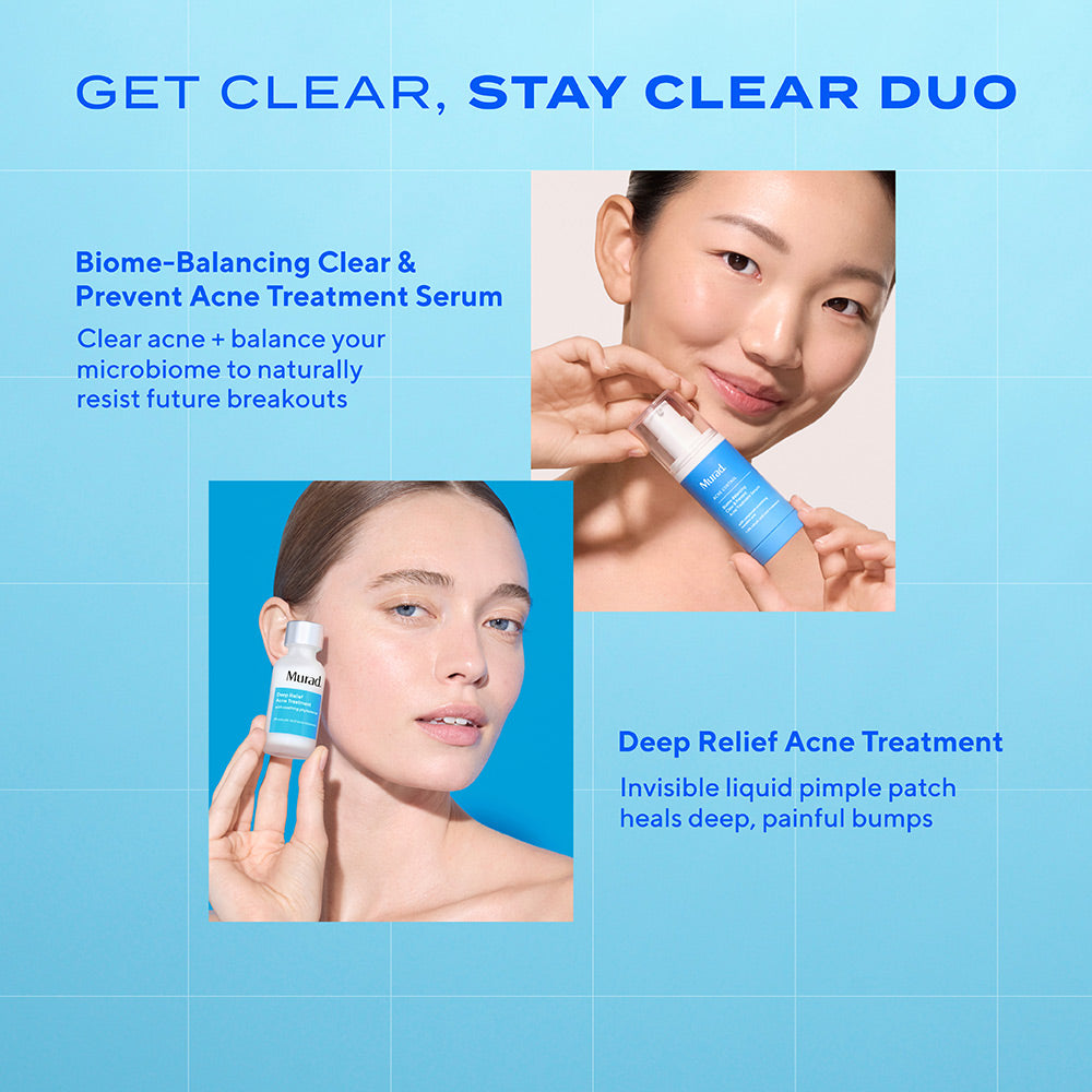 Biome-Balancing Clear & Prevent Acne Treatment Serum vs deep relief acne treatment comparison