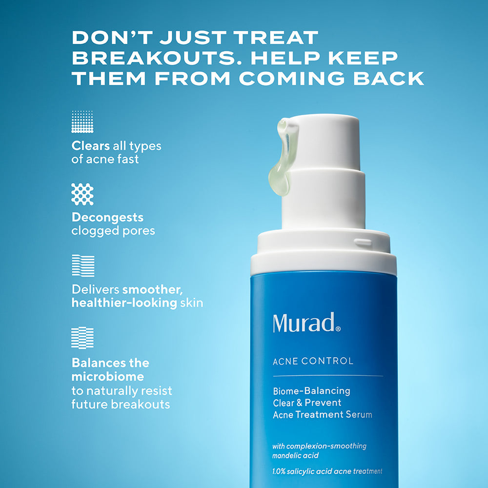 shows Biome-Balancing Clear & Prevent Acne Treatment Serum and benefits